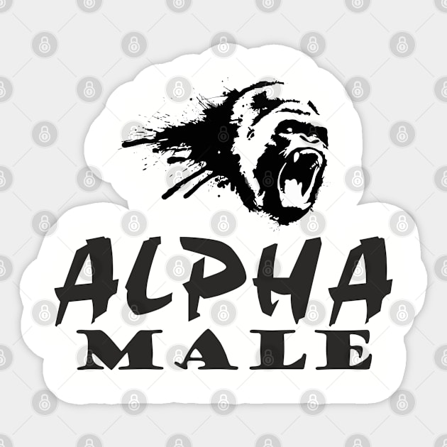 Alpha Male - Silverback Sticker by tonycastell